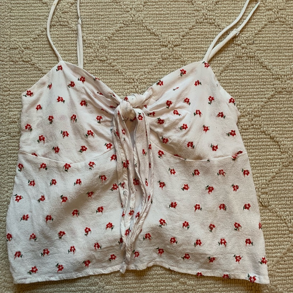 Brandy Melville Flower Flowy Tank Top